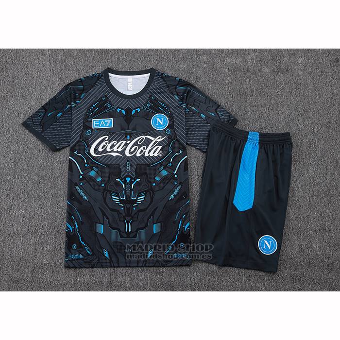 Chandal del Napoli Manga Corta 2025-2026 Negro - Pantalon Corto